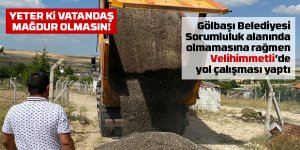 Gölbaşı Belediyesi'nden Velihimetli'de yol çalışması