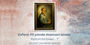 Zaferin 99. yılında Atamızın izinde  Atatürk portreleri resim sergisi Gölbaşı'nda