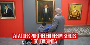 Zaferin 99. yılında Atamızın izinde Atatürk portreleri resim sergisi Gölbaşı'nda