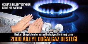 Gölbaşı Belediyesi'nden ihtiyaç sahiplerine doğalgaz desteği