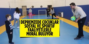 Depremzede çocuklar, sosyal ve sportif faaliyetlerle moral buluyor