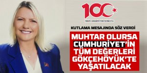 Gökçehöyük Mahallesi Muhtar Adayı Ayşe Mermerci, Cumhuriyetin 100. Yılını Kutladı