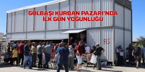 Gölbaşı Kurban Pazarı'nda ilk gün yoğunluğu