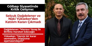 Gölbaşı Siyasetinde Kritik Gelişme: Selçuk Dağdelener ve Naki Yükseker'den AK Parti'ye Katılım Kararı Çıkmadı
