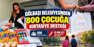 GÖLBAŞI BELEDİYESİNDEN 800 ÇOCUĞA KIRTASİYE DESTEĞİ