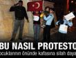 Kafasına silah dayayarak PKK'yı protesto etti