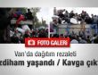 Yardım dağıtımında izdiham çıktı