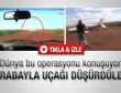 Arabayla uçağın kanadına çarptılar - İzle