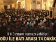 İl il Kurban Bayramı namazı vakitleri
