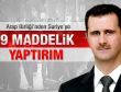 Suriye'ye 9 maddelik yaptırım