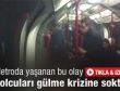 Metroda yaşanan olay gülme krizine soktu - İzle