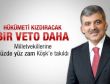 Köşk emekli vekil zammını veto etti