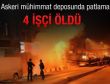Askeri mühimmat deposunda patlama