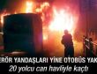 İstanbul'da yol kesip otobüs yaktılar
