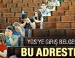 YGS'ye giriş belgesi bu adreste