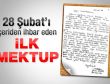 28 Şubat’ı ihbar eden ilk mektup