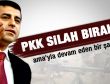 Demirtaş'tan PKK'ya silah bırak çağrısı