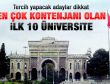 En çok kontenjanı olan 10 üniversite